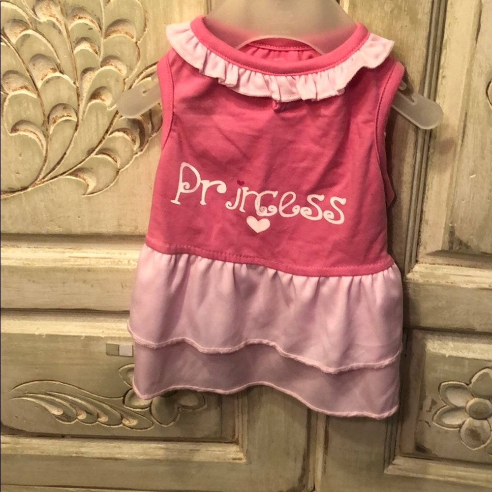 Pink princess dog dress